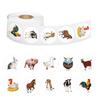 500 Stickers/roll Farm Animal Roll Tape Refrigerator Scooter Cabinet Cup Mobile Phone Hand Tent Tape