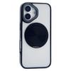 Магнитный чехол для iPhone 16, акриловая ТПУ задняя крышка для телефона с подставкой