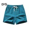 Men Shorts Elastic Waistband Adjustable Drawstring Casual Shorts with Pockets Solid Color Quick Drying Sport Shorts