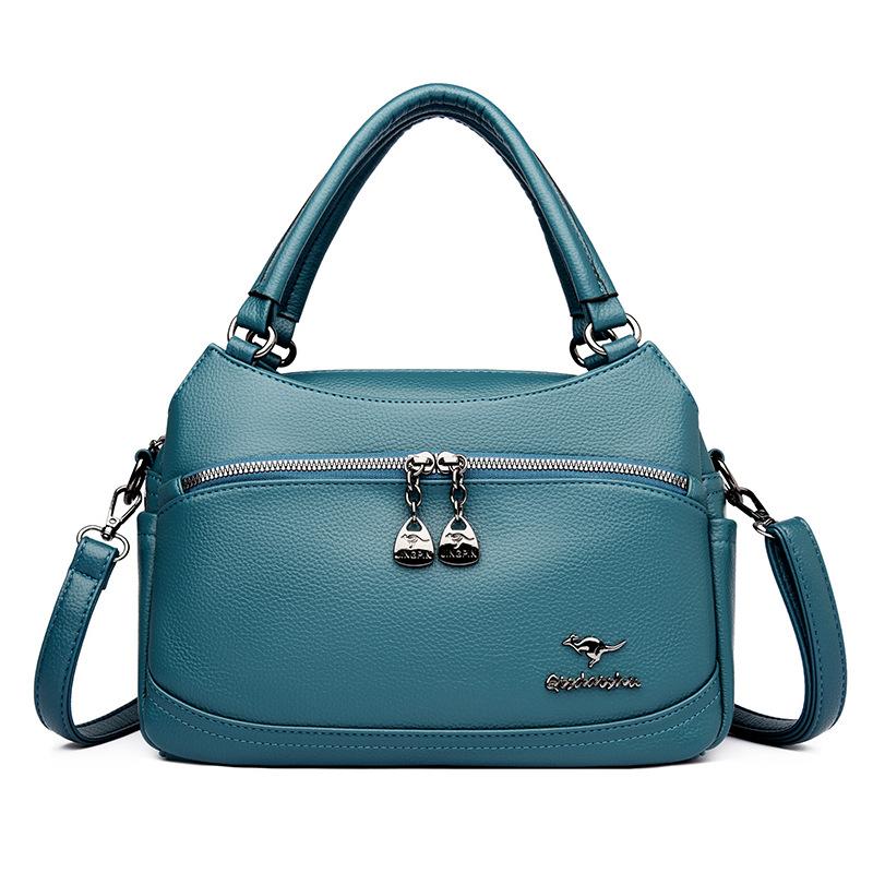 Сумка для тещи среднего возраста и женская сумка 2025 новая женская сумка для мамы из мягкой кожи, темпераментная широкополосная на плечо, повседневная универсальная сумка-мессенджер