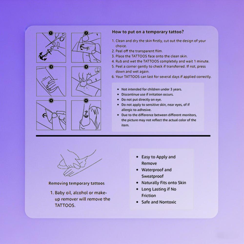 3 шт. Временные Татуировки Черно-Серый Реализм Демон Летучая Мышь Череп Череп с Кошкой Череп с Орлом и Змеей Для Рук Бедер