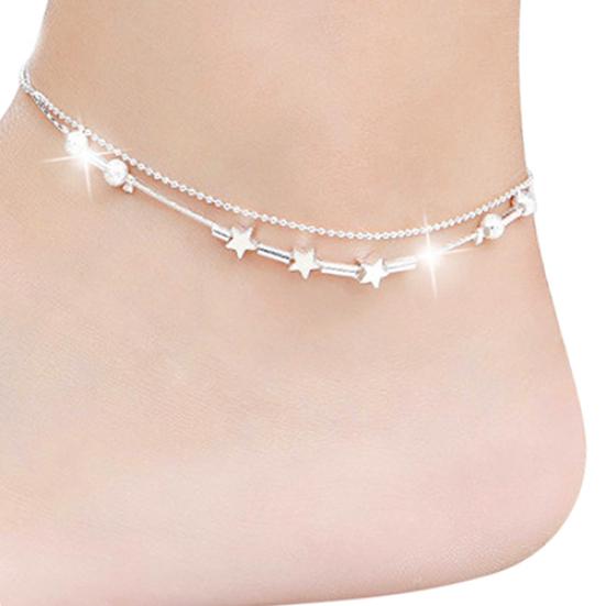 Women Butterfly Stars Bell Anklet Bracelet Foot Chain