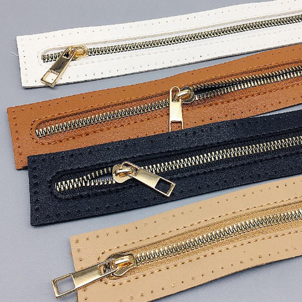 Многоцветная искусственная кожа, прошитая вручную, молния, сделай сам, сумка-молния, сменная, мягкая кожаная сумка-молния, модификация, аксессуар