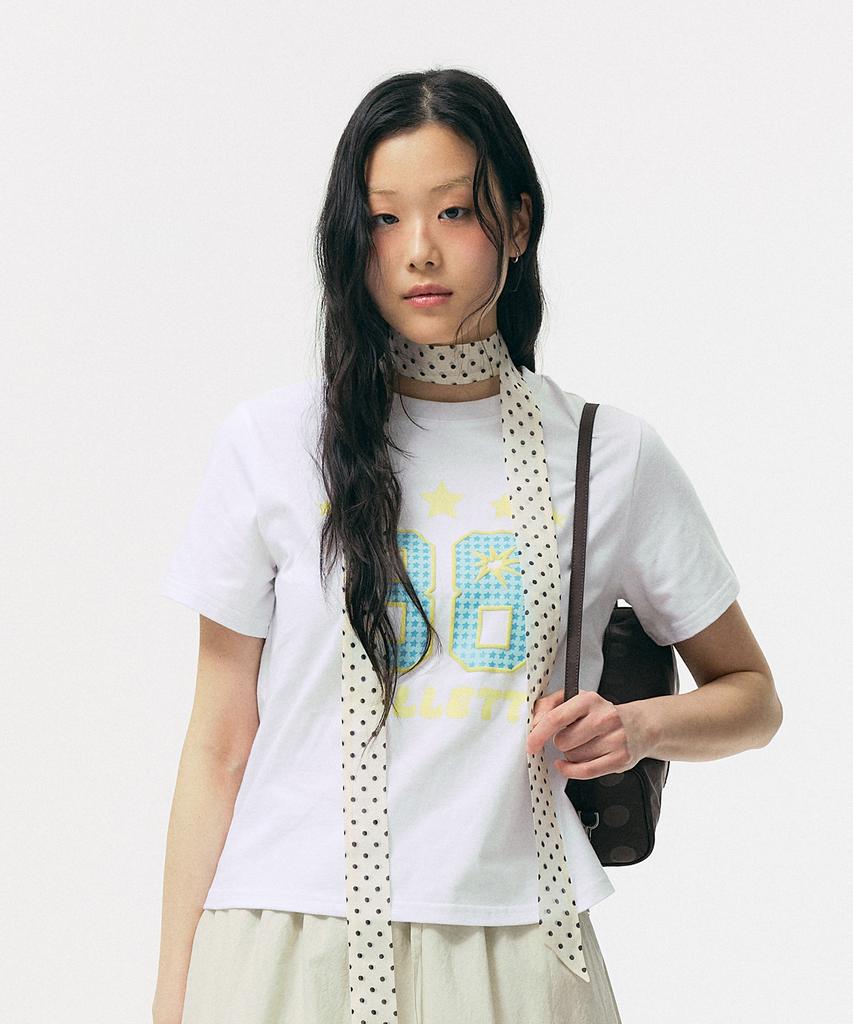 FALLETT Number 38 White Short Sleeve T-Shirt