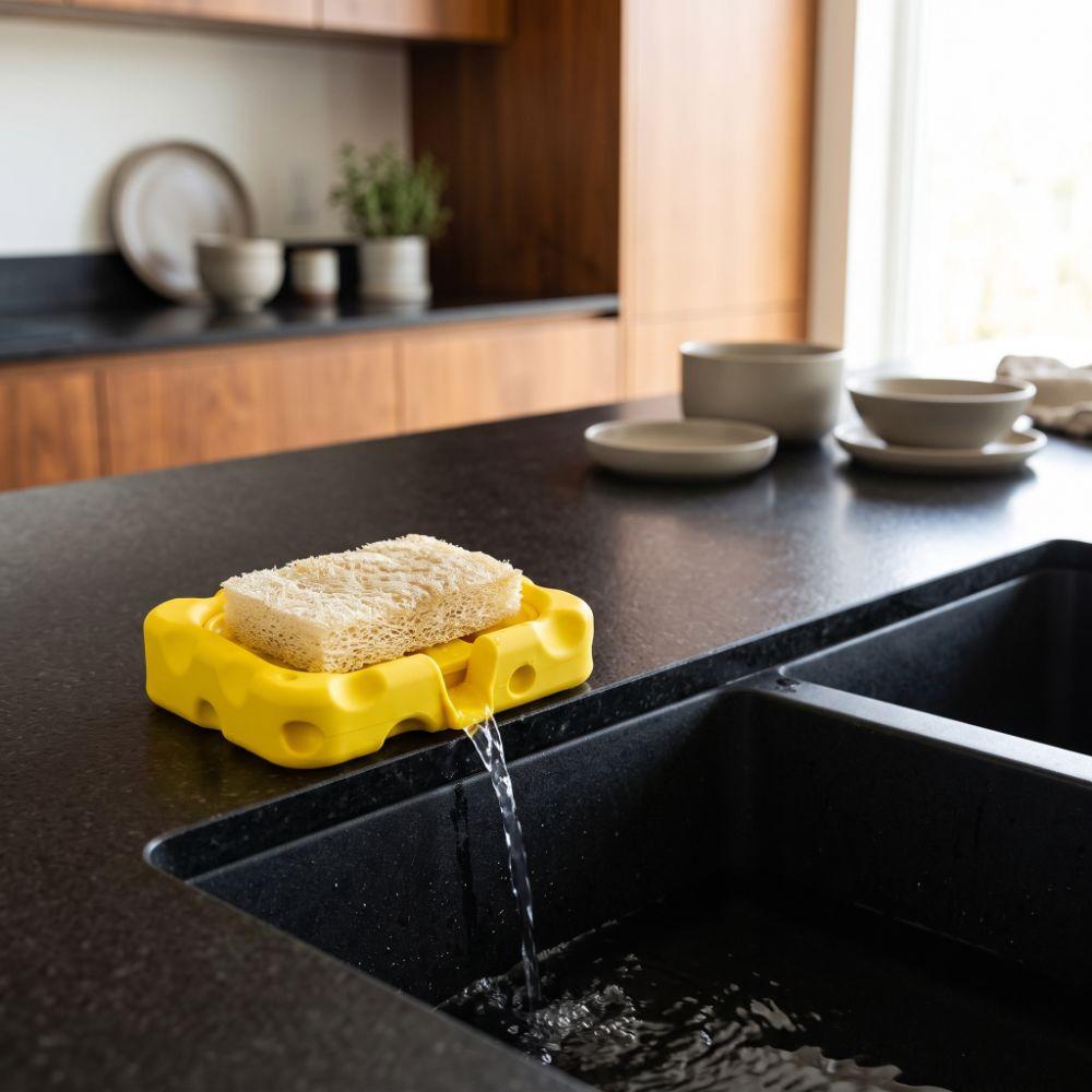 Plastic Soap Drain Plate 3D Printed Soap Sponge Tray Multifunctional Soap Dish Bathroom