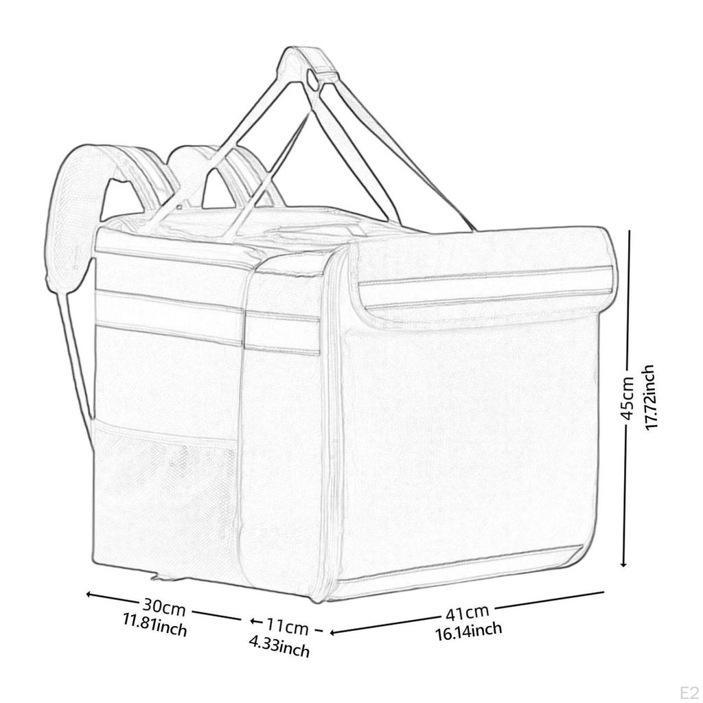 Рюкзак для доставки еды с термоизоляцией, Рюкзак для пиццы, Термопортативный расширяемый для горячего/холодного