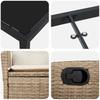 Garden Dining Set with Cushions 7 pcs Beige Poly Rattan