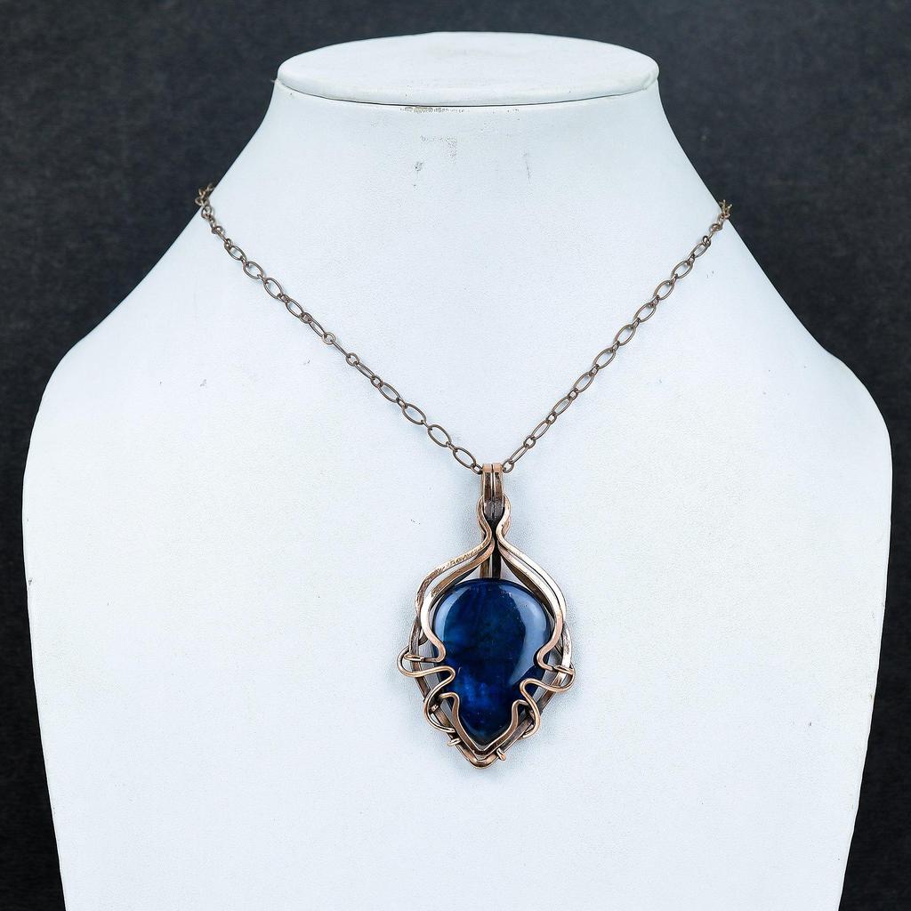 Blue Flash Labradorite Jewelry,999 Copper Wire Wrapped Pendant, Handmade Gemstone Jewelry, Gifts For Wife Brand New Pendant
