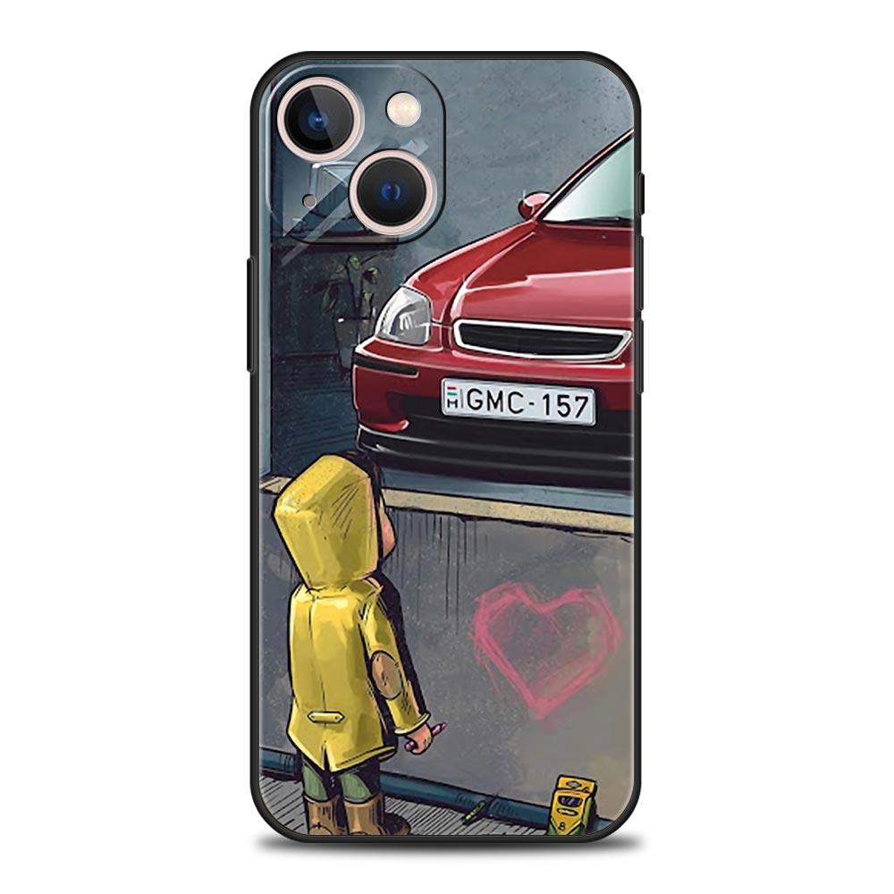 Boy See Sports Car Jdm Drift Luxury Soft Phone Case For iPhone 13 15 14 12 11 Pro MAX XR X SE XS 7 8 Plus Protection Cover