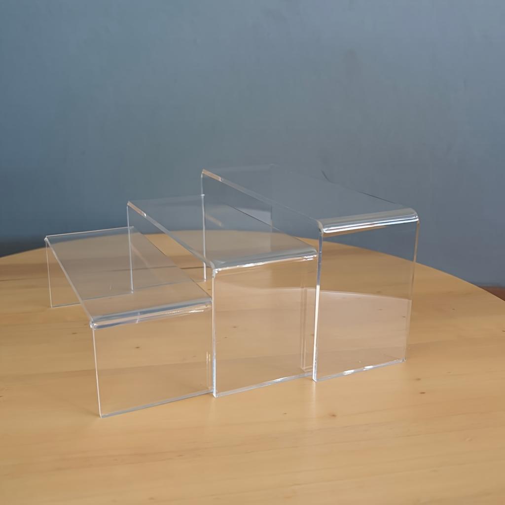 Thick Transparent Acrylic Multi Layer Display Storage Rack for Desktop Blind Box Dolls Toys Figures and Mini Collectibles, 3-PSC 6-PSC