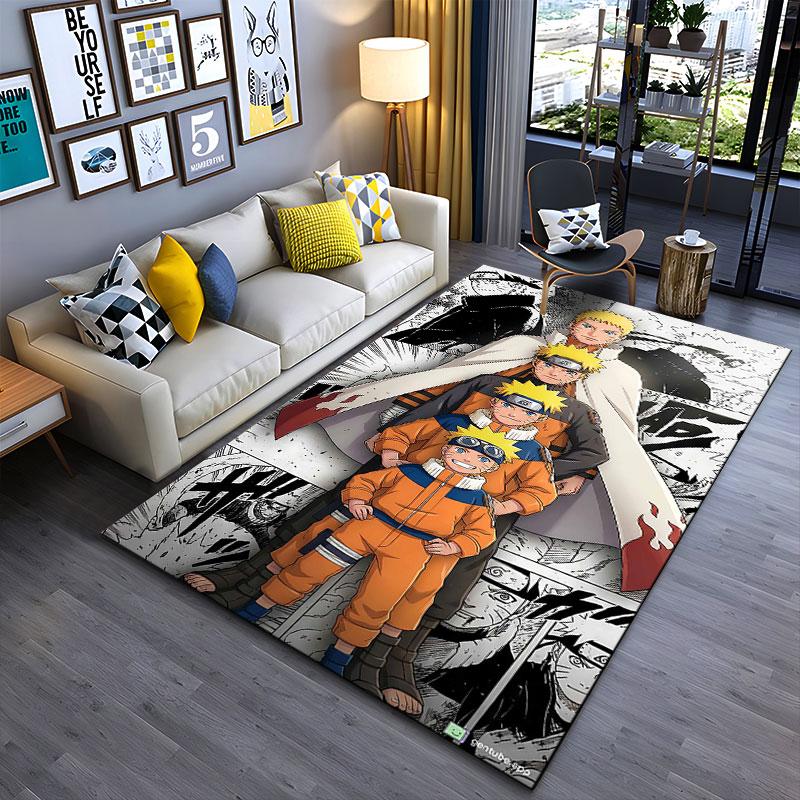 Naruto Evolution Character Art suitable as a non-slip mat for the living room or bedroom sofa