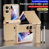 Емкостный шарнирный чехол для сенсорной ручки для Oppo Find N2, флип-чехол, 2 предмета, кожаный чехол с шарнирным покрытием для Oppo Find N2 Flip