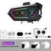 X10 Motorcycle Helmet Headset Bluetooth 5.4 Hands Free Call IPX7 Waterproof Roise Reduction Earphone With Ambient Light for Moto
