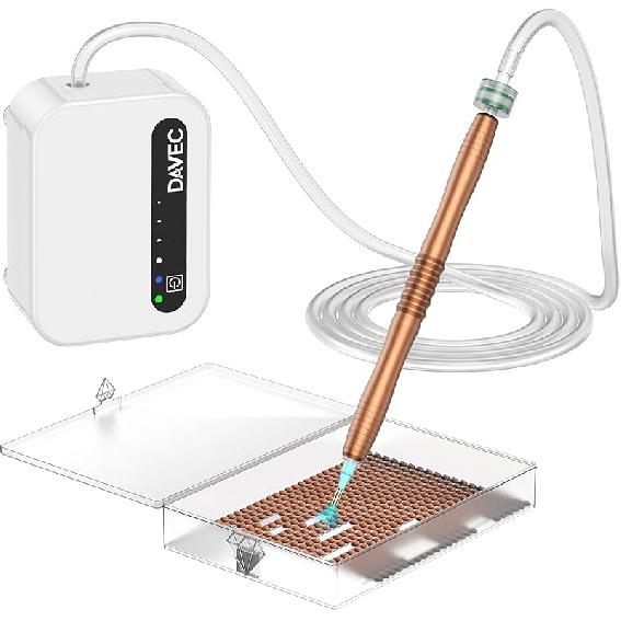 Ручка для алмазной живописи, Перезаряжаемая вакуумная ручка для алмазной живописи 1500 мАч, Наборы инструментов для алмазной живописи для взрослых с USB-зарядкой, Электрические аксессуары для алмазной живописи с