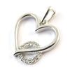 [N3253] - White 'Love' Silver Pendant