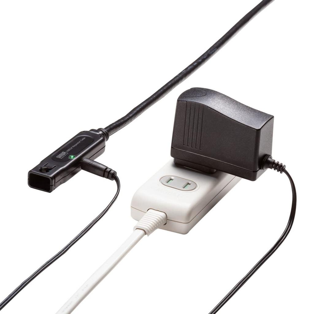 Sanwa Supply Активный ретрансляторный кабель 15 м с фиксатором, черный, USB3.2 (с механизмом) КБ-USB-RLK315