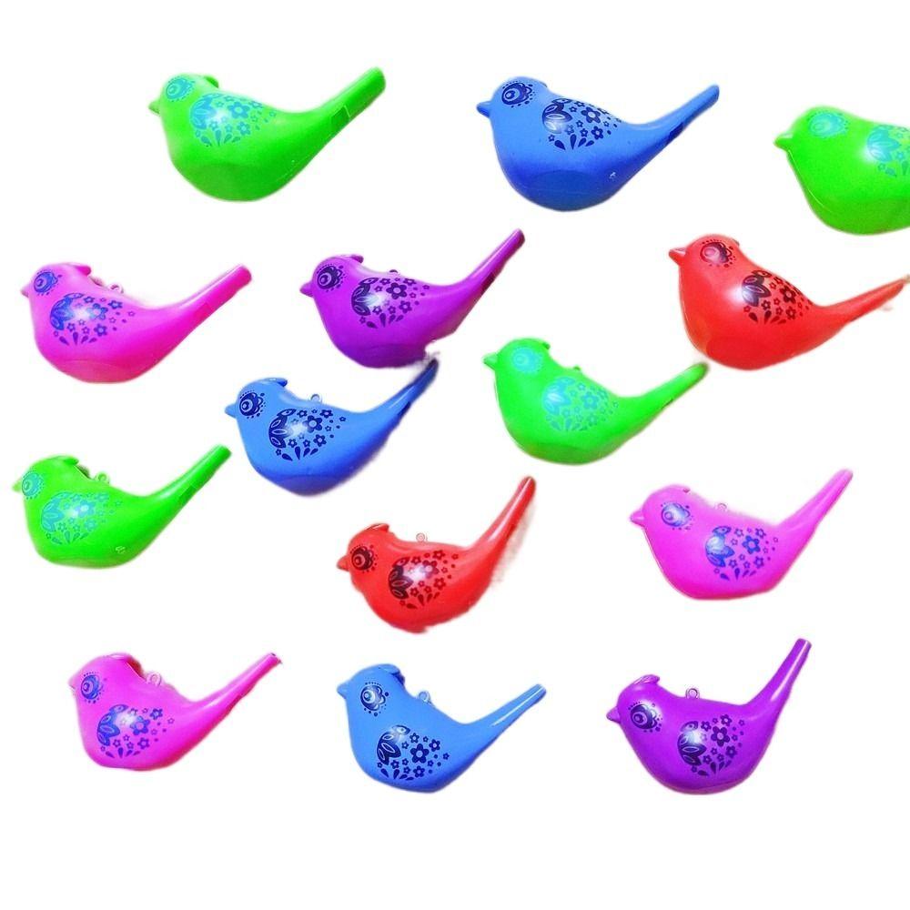 5PCS Drawing Water Bird Whistle Colored Musical Toy Party Whistles For Girls Boys