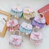 Cute Small Fashion Handbag For Kids In Various Colors With Stylish Bow And Pearl Details