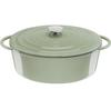 E25806 Lov Cast Iron Oval Saucepan 34x26 Cm Light Green (E2580604)