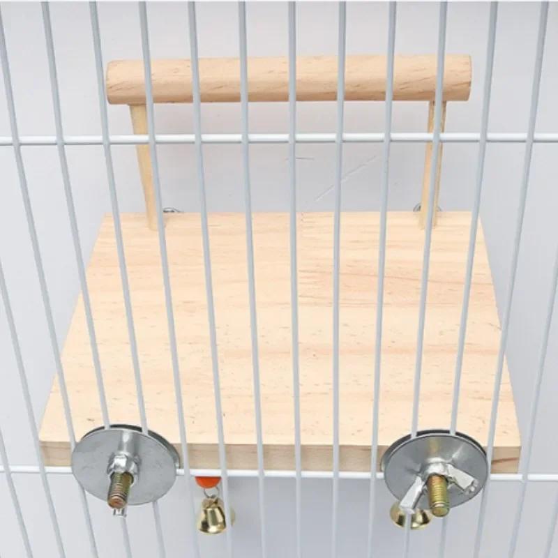 Игрушка-качалка для птиц, деревянная подставка для попугая, игровая площадка с жевательной клеткой из бисера, игровая площадка для волнистых попугаев