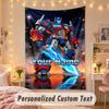 Custom Personalized Tapestry,Transformers Print Custom Name Text Wall Art Hanging for Bedroom