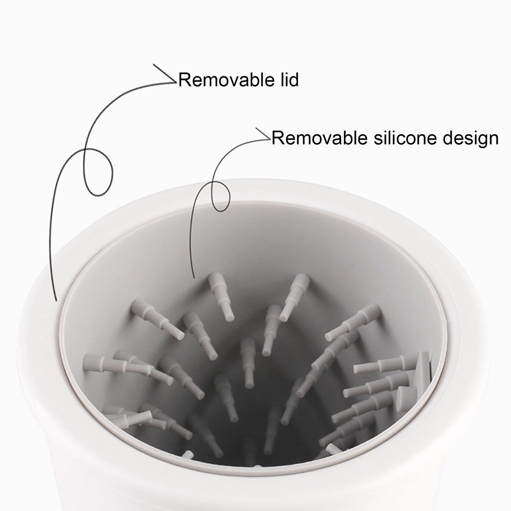 Автоматическая щетка для мытья лап собаки, мягкая щетина, низкий уровень шума, аккумуляторная, съемная чашка для мытья лап питомца для кошек