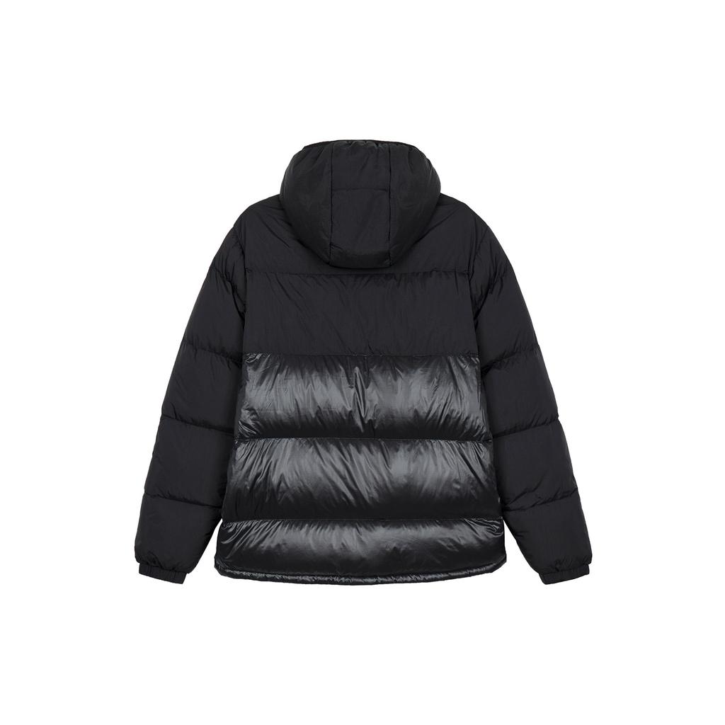 Adidas Оригинальный однотонный пуховик с вышитым логотипом на молнии и капюшоном, мужская верхняя одежда, черный HL9181