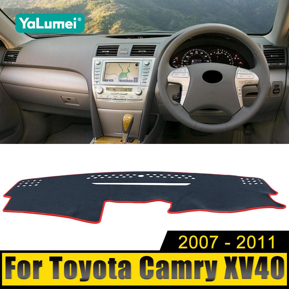 Для Toyota Camry XV40 40 2007 2008 2009 2010 2011 Чехол на приборную панель автомобиля, защитный коврик от ультрафиолетового излучения, нескользящие коврики, аксессуары