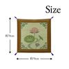 IKEHIKO Japanese-Made Igusa (Rush Grass) Zabuton Cushion for Imperial or Buddhist Use, Fukuro-Woven, Lotus Flower Design, Approx. 70 x 70cm #3109709