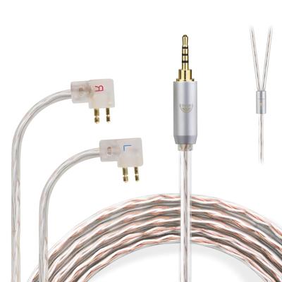 Okcsc JBX Recable ER4P Кабель для наушников для наушников и гарнитур Совместим с OFC Длина ER4B, ER4S, ER4PT, ER6I и т. д.. 4-ядерный 1,2 м 2,5 мм