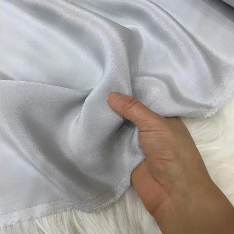 Однотонная 100% шелковая ткань Крэп де Шин 30 момми, тяжелый шелковый крэп, ткань для одежды, платьев, брюк