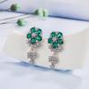 Твердые серьги из стерлингового серебра S925 с изумрудами для женщин Aros Mujer Oreja Origin изумрудный драгоценный камень Orecchini ювелирные изделия для женщин и девочек