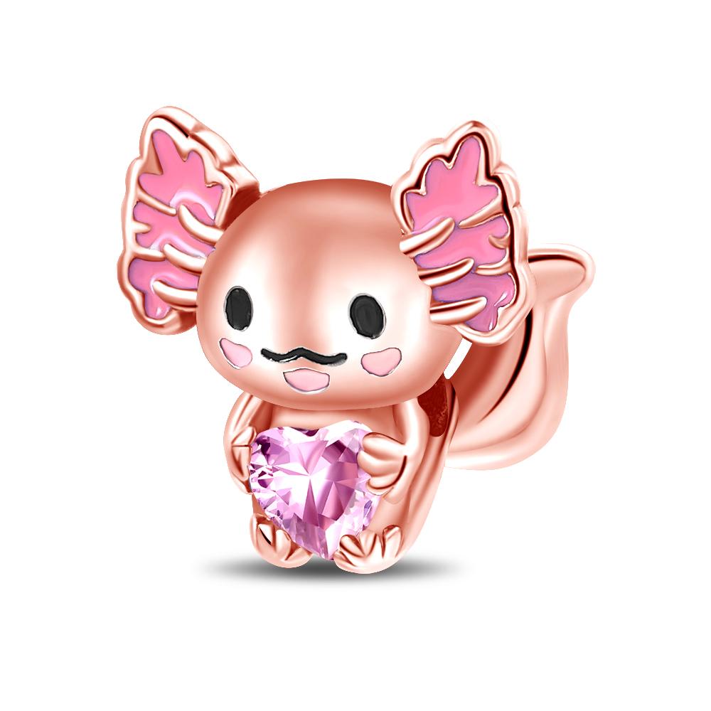 Медь Настоящее Розовое Золото Розовый Осьминог Летняя Черепаха Сердце Подвеска Шарм Подходит для Оригинальных Браслетов Ожерелий Браслет Девушка