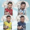 C Romba Penemar 3-13 Years Old Football Boy T-Shirt Ice Silk Breathable 3D Full Print Summer Refreshing Top World Cup Star Theme