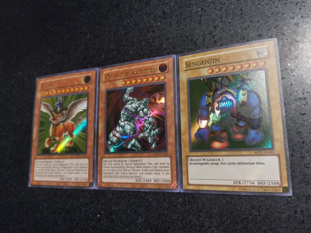 3pcs/set Diy Yu-Gi-Oh!  2004 Wcs World Championship Self Control Collect Signature Trading Flash Card Anime Cartoon Gift