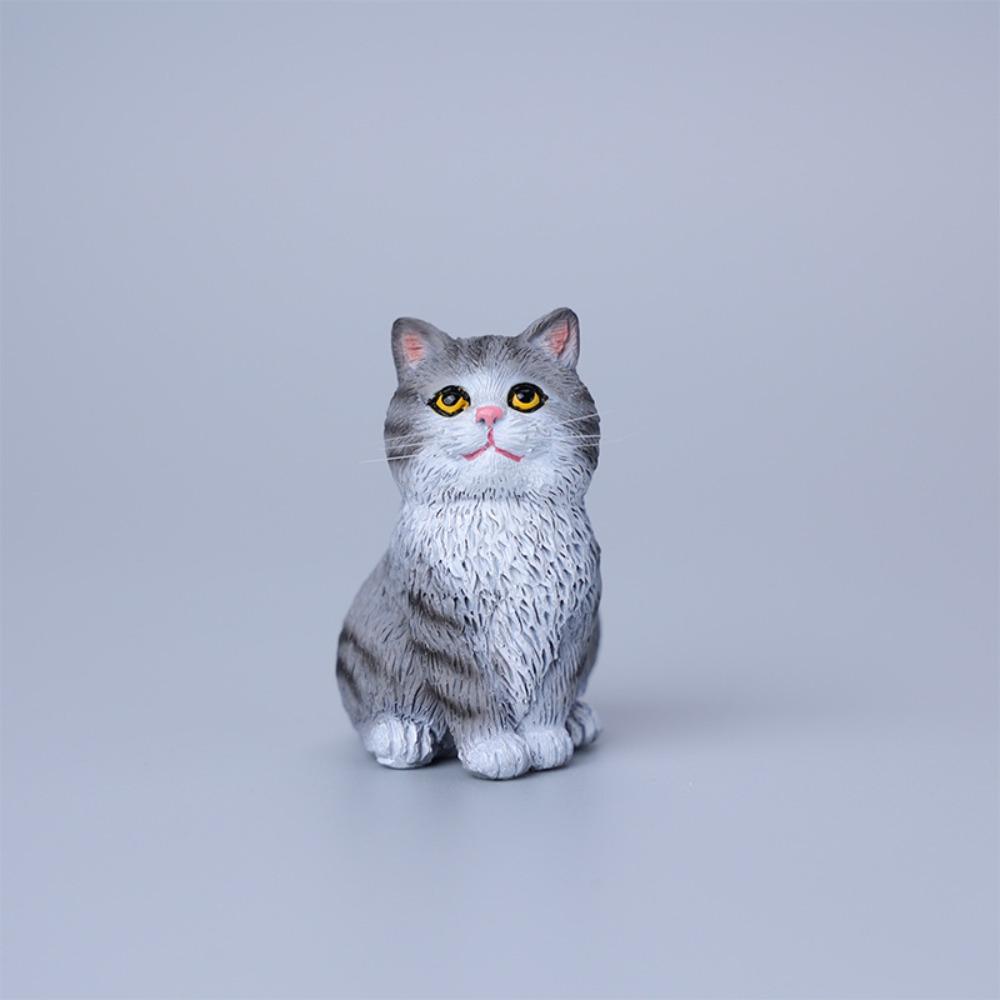 Simulation Cat Pet Model Cute Mini Cat Decoration Creative Cat Ornament  Kids Toy