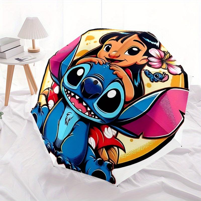 1pc Lilo Stitch 8-Rib Automatic Folding Umbrella, Portable & Foldable, All-Season Portable Umbrella for Women & Men yy250731199