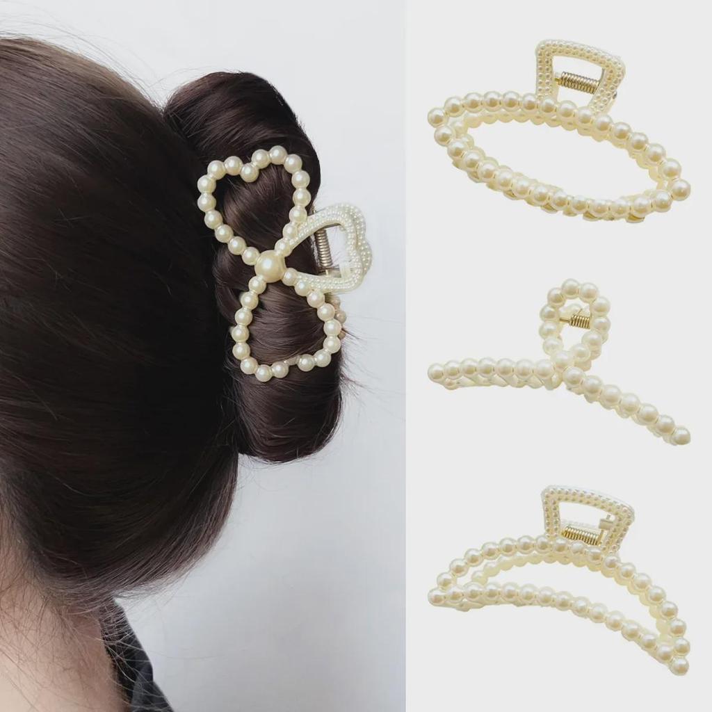 Элегантная заколка для волос с жемчужинами - корейская модная шпилька и аксессуар для головного убора