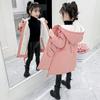 Girls Autumn and Winter Clothes Korean Style Children's Clothing Plus Velvet Coat Parka Coat