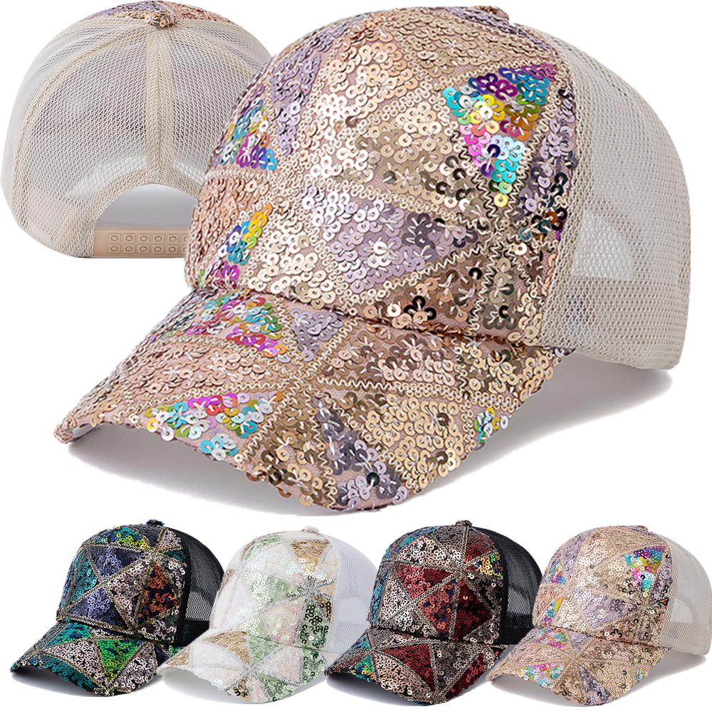 Новая весна лето женская блестящая нерегулярная диагональная кепка женская кепка женская уличная сетчатая кепка дальнобойщика модная кепка