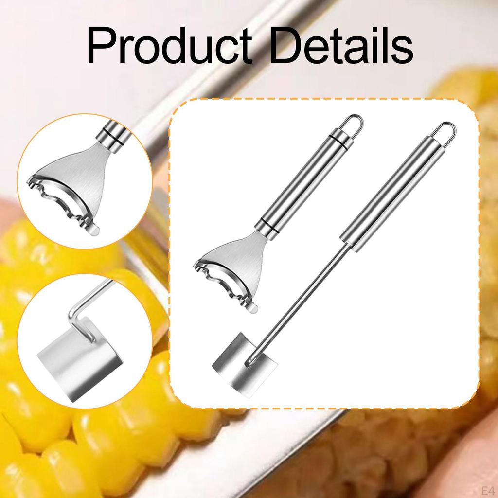 1 Corn Stainless Steel Thresher Cob Kitchen Gadget Multifunctional Accessory Ergonomic Handle