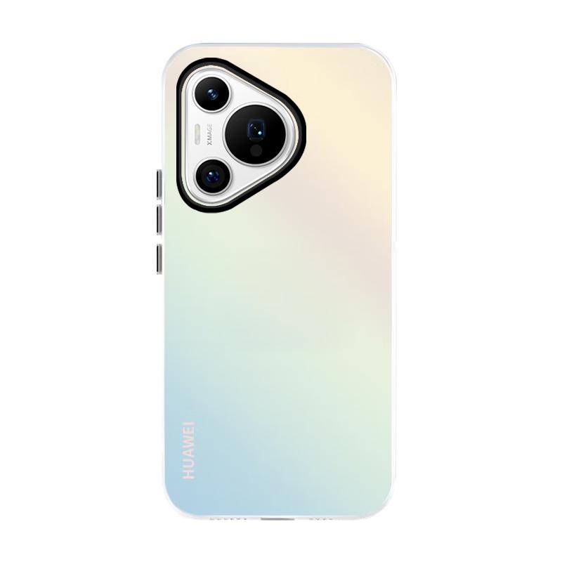 Phone Case for Huawei Pura70, for Huawei Pura70, Silicone Soft Edge Simple Semi-Transparent Full Protection Shockproof Laser Gradient Frosted Hard