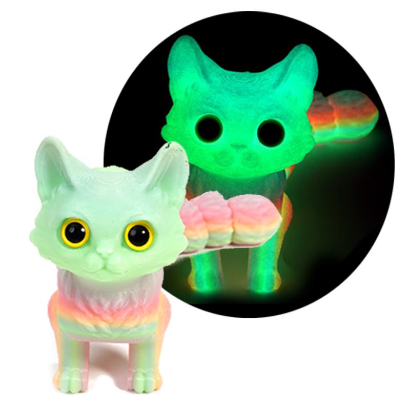 3D-печатные милые кошечки с подвижными суставами, игрушка-антистресс для рабочего стола, фигурка для детей, подарок для взрослых и детей.