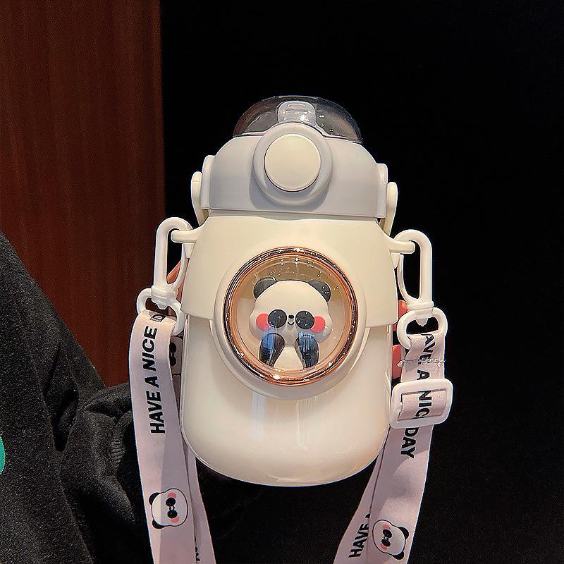 Пластиковый стакан для воды Big Belly с большой емкостью и трубочкой