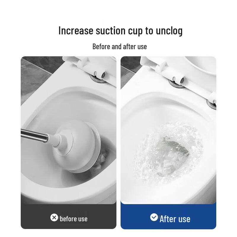 Manual Toilet Plunger and Drain Dredger