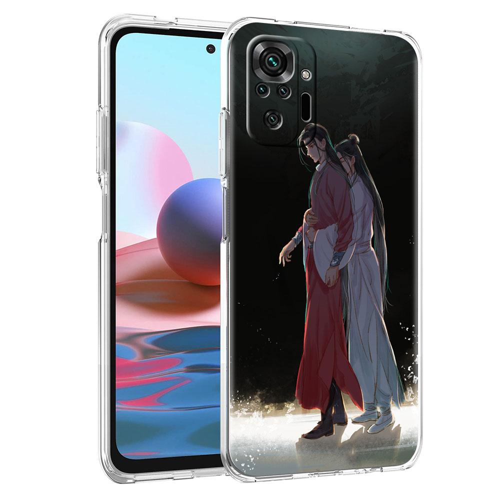 Silicone Cover For Xiaomi Redmi Note 10 9 Pro 9S 8 9C 7 8T 10S 9A 7A 8A K40 K20 Shockproof Soft Phone Case Style Tian Guan Ci Fu