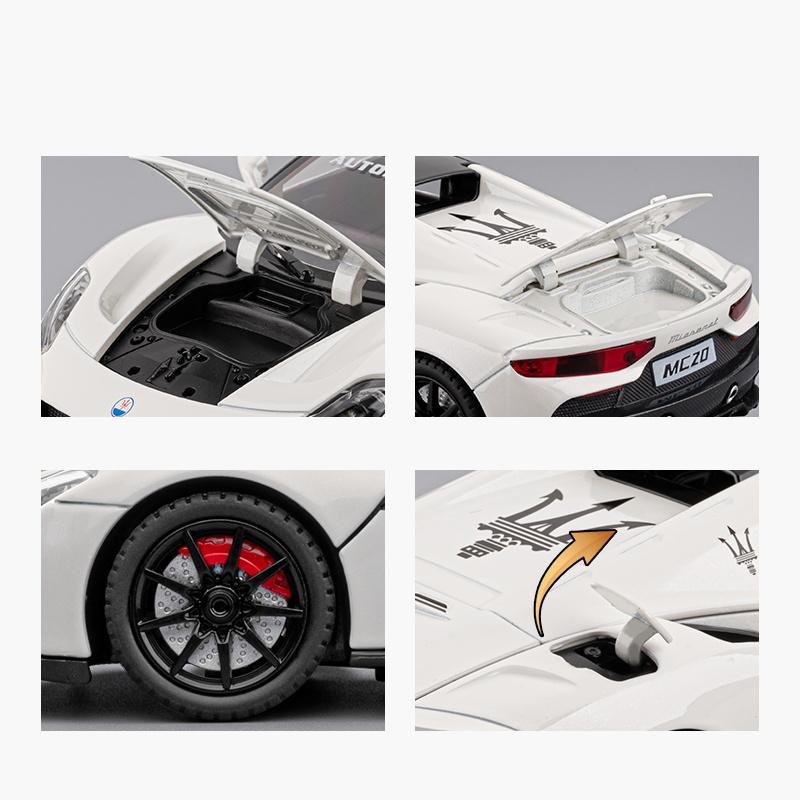 1/24 Maserati MC20 Кабриолет Спортивный Автомобиль Сплав Металл Литье под Давлением Модель Автомобиля Внутренний Дом Модные Игрушки Украшения Праздничный Подарок Ребенок