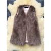 Меховой жилет женский средней длины осенне-зимний имитация лисьего меха модный жилет утолщенное теплое меховое пальто