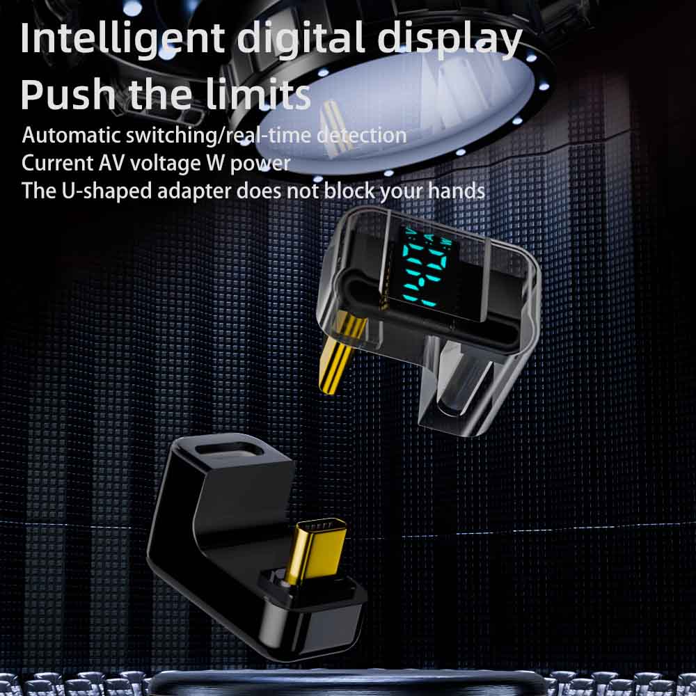 90-градусный USB-адаптер C, прямоугольный U-образный адаптер типа C, передача данных 40 Гбит/с, PD 140 Вт, USB4.0, 8K, 60 Гц, видео для Thunderbolt 3/4