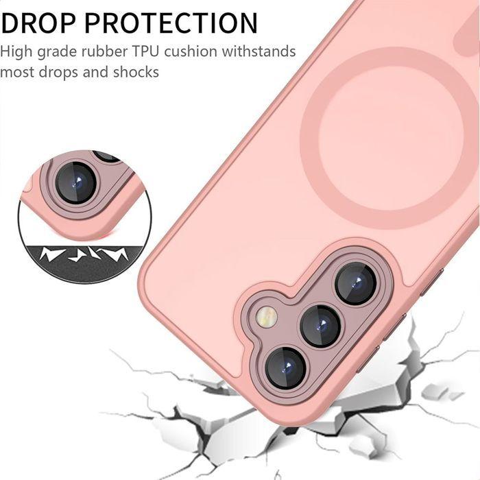 Protective Case - BOOLING - for Samsung Galaxy A26 5G - Pink - 2 Tempered Glasses - Shockproof